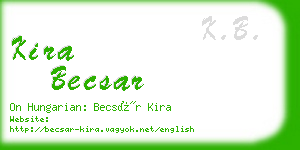 kira becsar business card